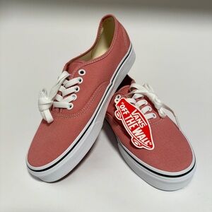 Vans Rosette Pink Canvas Authentic Sneakers Women Size 9